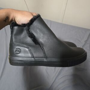 Timberland Black Leather Ankle Boots (NEVER WORN)
